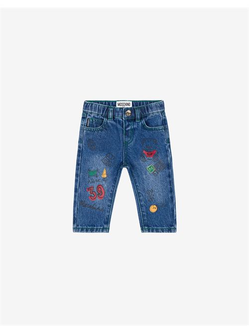 jeans girl blue MOSCHINO KIDS | MUP04ZL0E29/40290